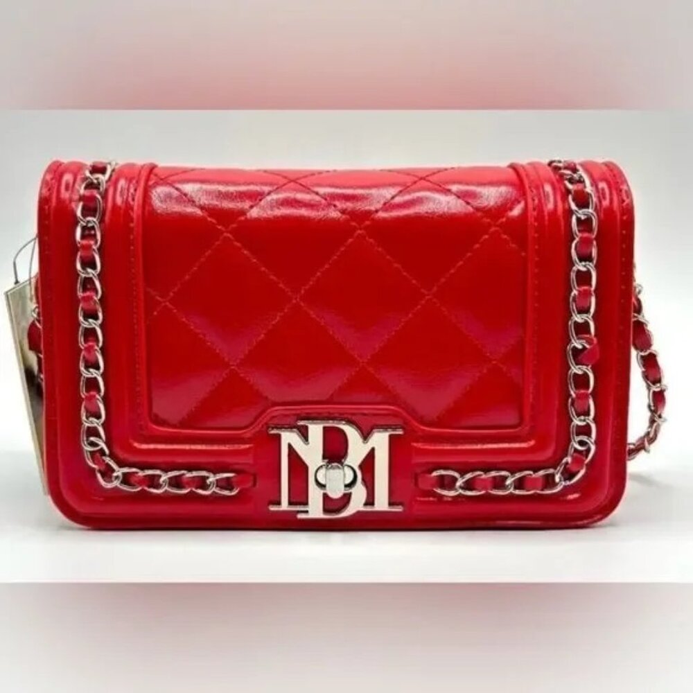 Badgley Mischka Red Chain Crossbody NWT - Picture 8 of 8